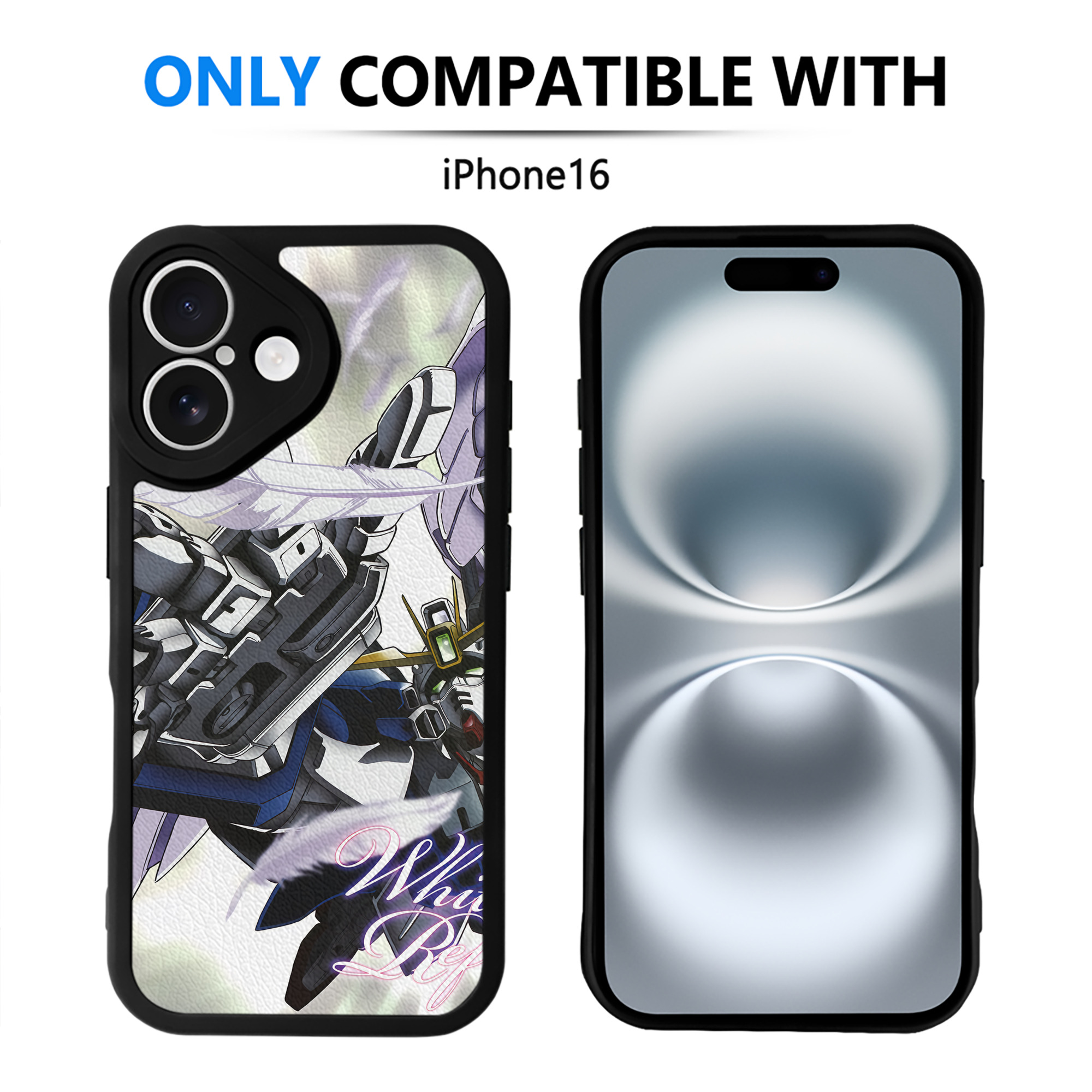 （画像用） 機動戦士ガンダム Mobile Suit Gundam 【iPhone 16シリーズ対応】シリコンスマホケース（レザー調） 材質：シリコン